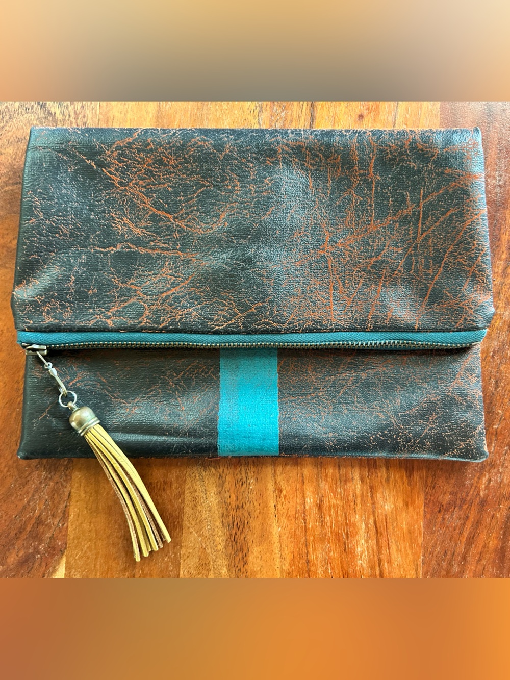 Ralph & Martha Distressed Vegan Leather Clutch